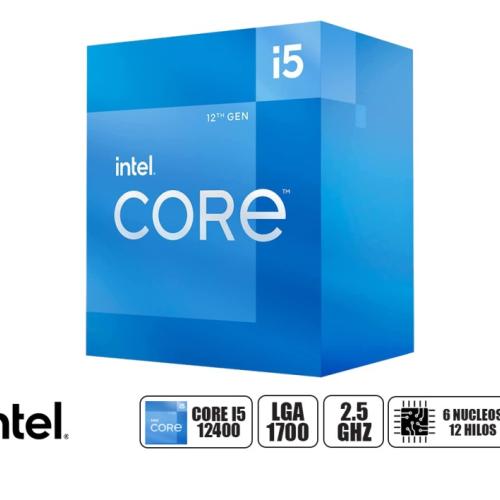 PROCESADOR INTEL CORE I5 12400 2.5GHZ HASTA 4.40GHZ, 18MB, 6 NULEOS, GRAFICO INTEGRADO UHD 730, LGA 1700