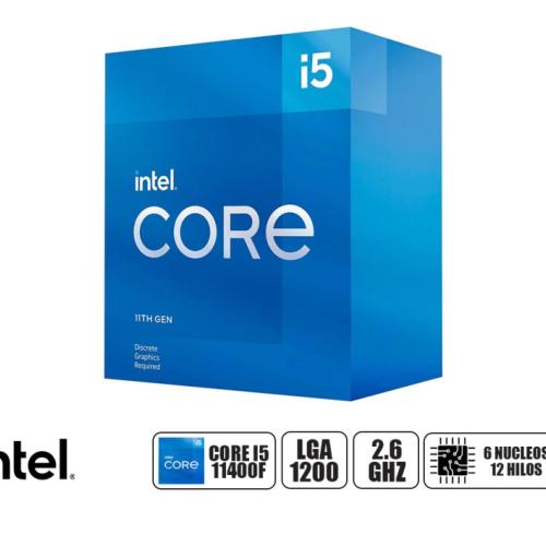 PROCESADOR INTEL CORE I5 11400F 2.6 GHZ HASTA 4.4 GHZ, 12MB, 6 NUCLEOS, LGA 1200 