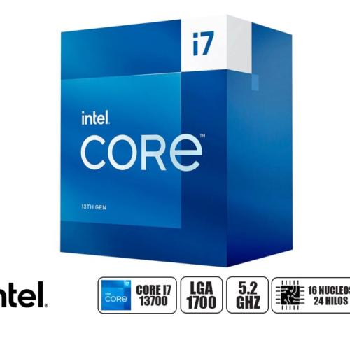 PROCESADOR INTEL CORE I7 13700 2.1 GHZ HASTA 5.2GHZ, 30MB, 16 NUCLEOS, GRAFICA INTEGRADA, LGA 1700, CON COOLER