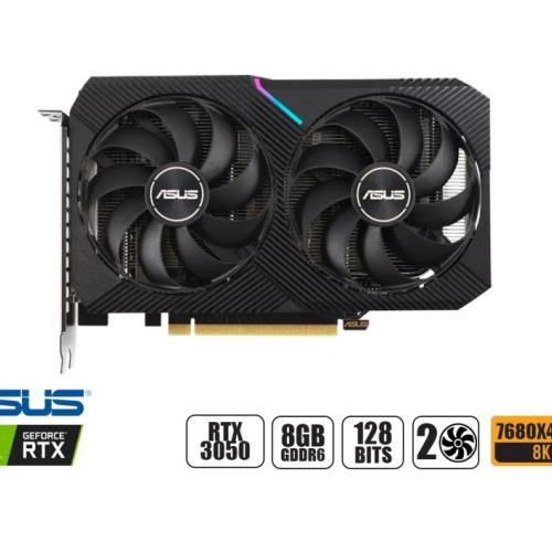 TARJETA DE VIDEO ASUS RTX3050 OC 8GB GDDR6 NVIDIA DUAL 128BITS