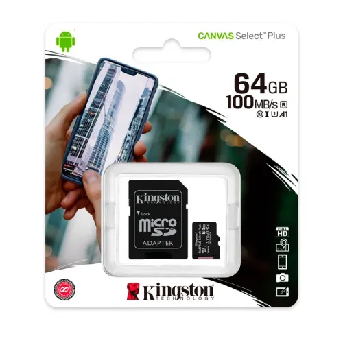 MEMORIA MICRO SD 64GB CANVAS SELECT PLUS KINGSTON